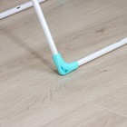 Сушилка для белья напольная складная, рабочая длина 18 м, высота от пола 95 см, ширина 54 см, белая - Фото 6