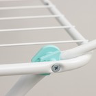 Сушилка для белья напольная складная, рабочая длина 18 м, высота от пола 95 см, ширина 54 см, белая - Фото 8