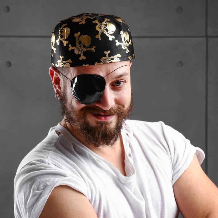 Карнавальная шляпа-бандана «Пират», с черепами, р-р. 56-58, цвета МИКС - Фото 1