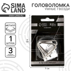 Головоломка металлическая «Умные гвозди» №16, на блистере - Фото 1