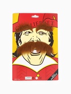 Карнавальные усы с бровями, коричневые - Фото 1