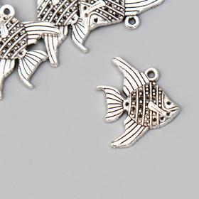 Декор металл для творчества 'Рыба узорная' (А11934) 2,2х2 см