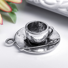 Декор металл для творчества "Чашка на блюдце с ложкой" (А15423) 2,2х2,5 см - фото 306914311