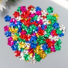 Набор для творчества пайетки 10 граммов "Разноцветные цветочки" 1,5х1,5 см - Фото 1