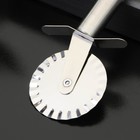 Нож для теста и пиццы Доляна «Металлик», 20 см, цвет серебряный - Фото 4