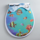 Сиденье для унитаза с крышкой «Аквариум», 40×37 см, мягкое - Фото 7