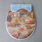 Сиденье для унитаза с крышкой «Ракушки», 40×37 см, мягкое - Фото 8