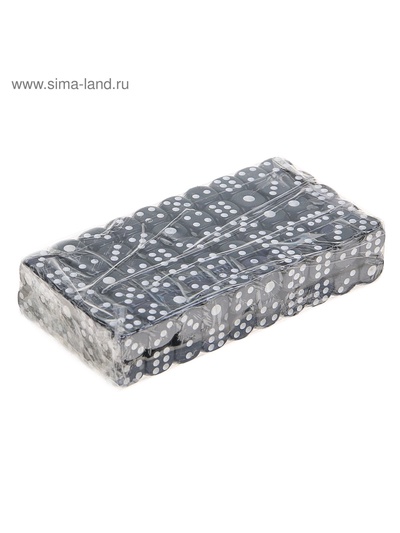 Кубики игральные, набор 100 шт., 1.2×1.2 см, чёрные