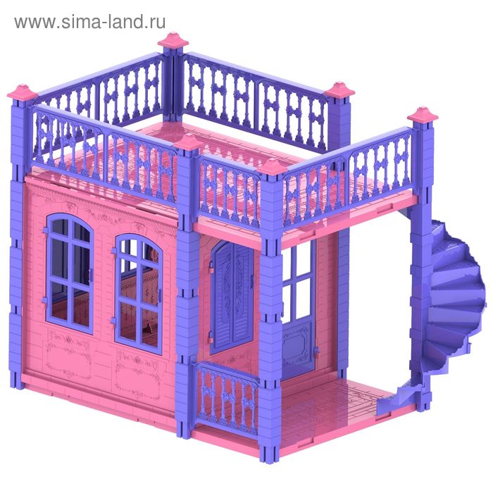 Домик для кукол «Замок Принцессы» 1 этаж, цвет розовый - Фото 1