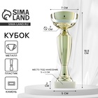 Кубок 106, наградная фигура, золото, подставка камень, 18.8 см - Фото 1