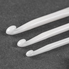 Набор крючков для вязания, d=4/5/6 мм, 14 см, 3 шт., белый - Фото 2