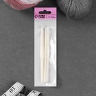 Набор крючков для вязания, d=4/5/6 мм, 14 см, 3 шт., белый - Фото 3