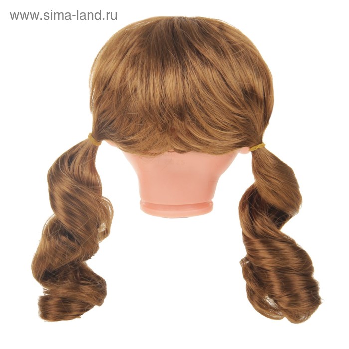 Волосы для кукол "Кудряши в хвостиках с челкой" размер большой , цвет Р8 - Фото 1