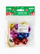 Бубенчики, набор 12 шт., размер 1 шт. — 2.5×2.5 см, цвет красный, жёлтый, розовый, синий, серебряный 2277663