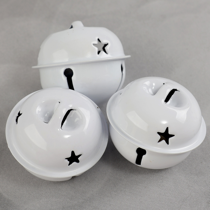 Бубенчик для рукоделия, 1 шт., размер 1 шт. — 3 см, белый Бубенчик для рукоделия, 1 шт., размер 1 шт. — 3 см, белый