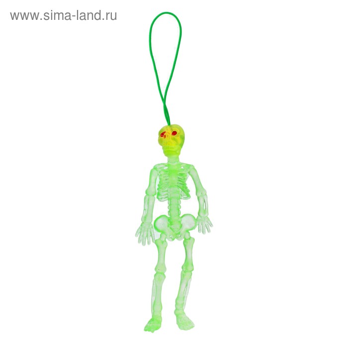 Прикол «Скелет», резиновый, светоотражающий - Фото 1