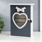 Ключница настенная «Сердце с бантом», дерево, 21×26×7 см - Фото 2