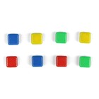Магнит пластик "Квадратики цветные" набор 8 шт 1,5х1,5 см - Фото 1