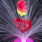 Светильник оптоволоконный "Роза с сердцем" 30 см МИКС - Фото 3