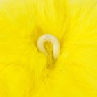 Помпон из натурального меха зайца, размер 1 шт: 7 см, цвет жёлтый - Фото 2