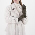 Перчатки женские, размер 8, с утеплителем, цвет зелёный - Фото 3