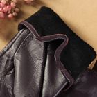 Перчатки женские, размер 7.5, с подкладом, цвет фиолетовый - Фото 4