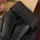 Перчатки мужские, размер 9.5, с подкладом, цвет чёрный - Фото 3