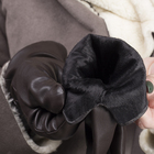 Перчатки женские, размер 7.5, с подкладом, цвет коричневый - Фото 3