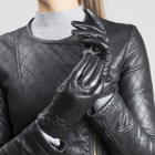 Перчатки женские, размер 7.5, с подкладом, цвет чёрный - Фото 2