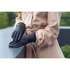 Перчатки женские, безразмерные, без подклада, цвет чёрный - Фото 4
