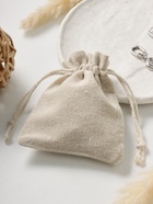 Мешочек подарочный «Лён», 10×12 см, бежевый - Фото 3