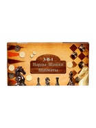 Настольная игра 3 в 1 «Король»: нарды, шахматы, шашки, 39×39 см - Фото 24