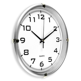 Часы настенные, серия: Классика, "Модерн", d-24.5 см, серебро
