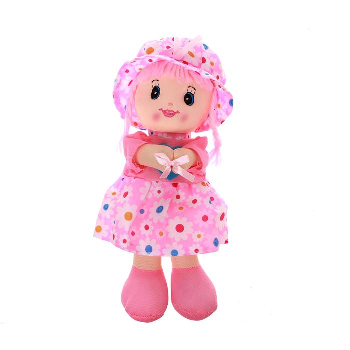 Мягкая кукла «Девочка», панамка в горошек, цвета МИКС - фото 1905413761