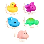 Набор резиновых игрушек для ванны Крошка Я «Маленькие друзья», с пищалкой, 5 шт., виды МИКС - Фото 3