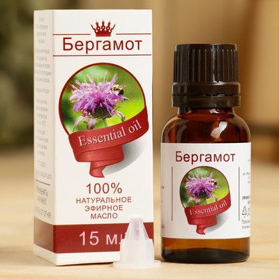 Эфирное масло «Бергамот», флакон-капельница, аннотация, 15 мл