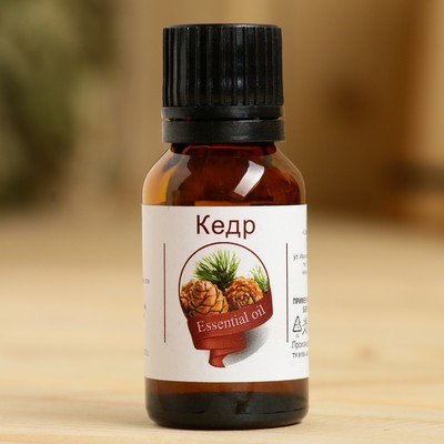 Эфирное масло «Кедр», флакон- капельница, аннотация, 15 мл