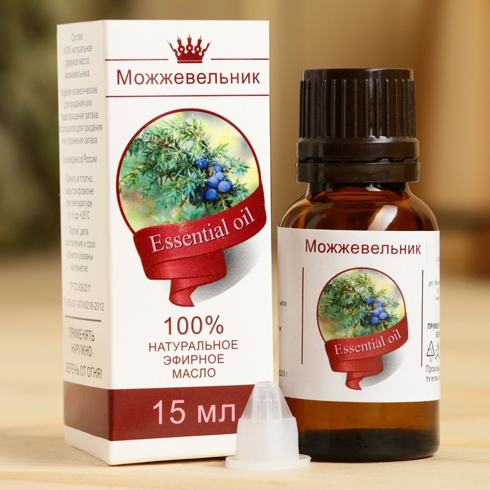 Эфирное масло "Можжевельник", флакон-капельница, аннотация, 15 мл, дезинфицирующее - Фото 1