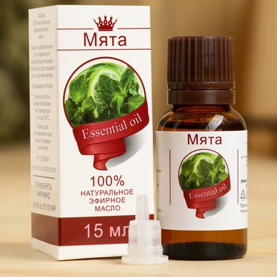 Эфирное масло «Мята», флакон-капельница, аннотация, 15 мл