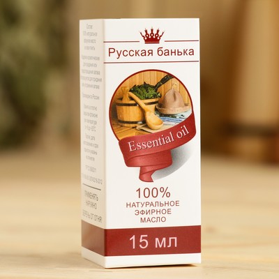 Эфирное масло «Русская банька», флакон-капельница, аннотация, 15 мл