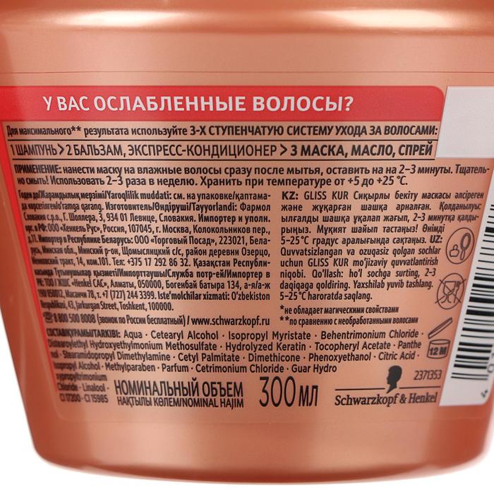 Укрепляющая маска Gliss Kur «Магическое укрепление», 300 мл 15629