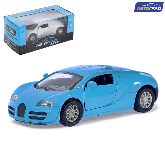 Машина металлическая «СпортКар», инерционная, свет и звук, 1:32, цвет голубой - Фото 1