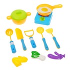 Набор посуды "Маленький шеф-4", с плитой и продуктами, МИКС - Фото 1