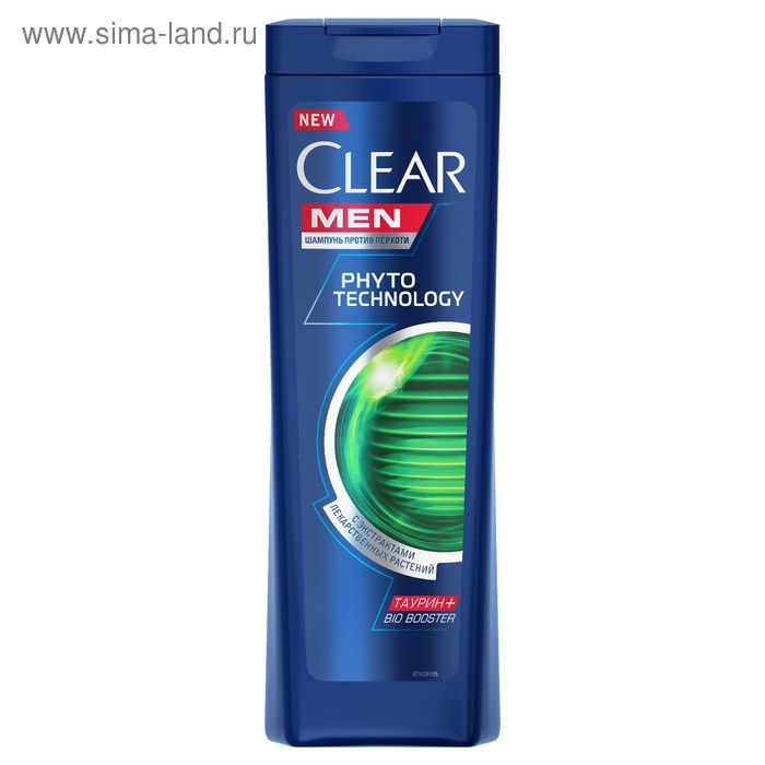 Шампунь для волос Clear Men Phytotechnology, 400 мл - Фото 1