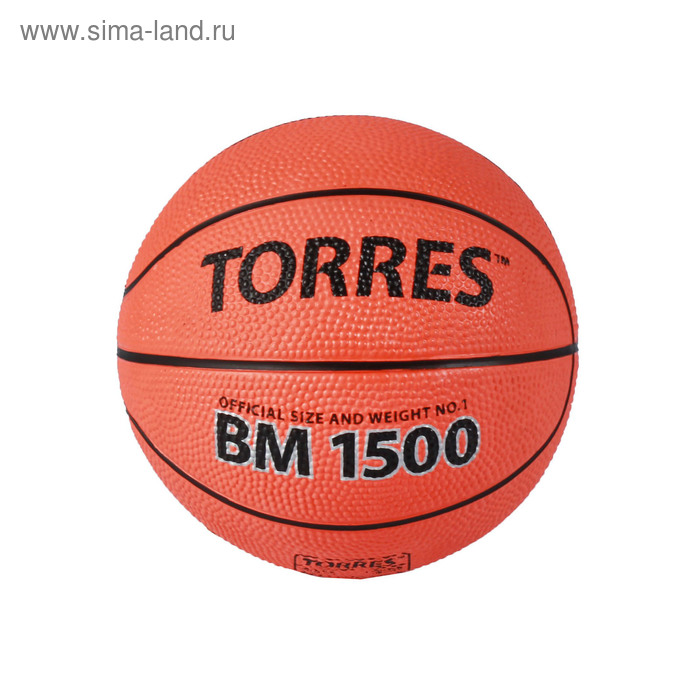 Мяч баскетбольный сувенирный Torres BM1500, B00101, размер 1 - Фото 1