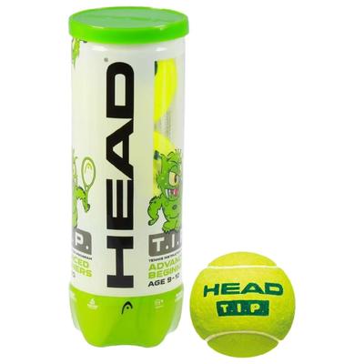 Мяч теннисный Head T.I.P Green, набор 3 штуки, фетр, натуральная резина