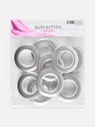 Люверсы для штор, d=4.1/7.5 см, 10 шт., цвет серебряный - Фото 4