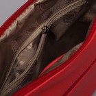 Сумка женская на молнии, 1 отдел, 2 наружных кармана, регулируемый ремень, цвет красный - Фото 5