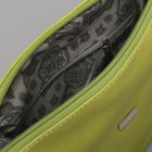 Сумка женская на молнии, 1 отдел, 3 наружных кармана, длинный ремень, цвет оливковый - Фото 5