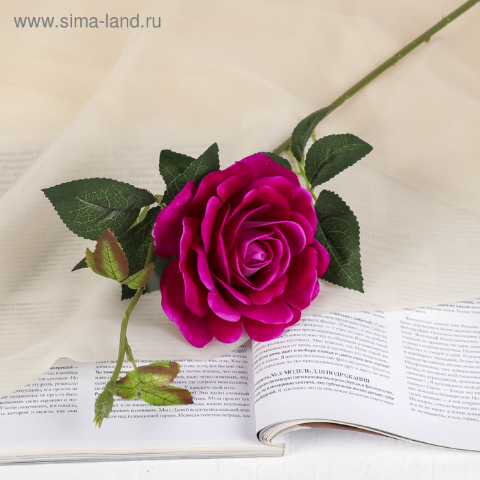 Цветы искусственные "Роза Мари" 9*55 см, сиреневая - Фото 1